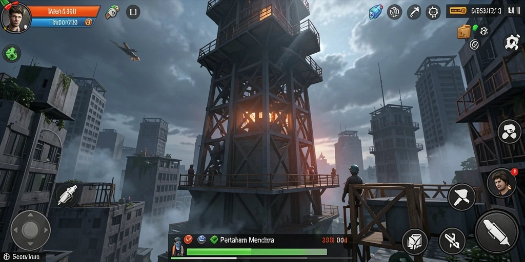 Tangkapan layar menampilkan aksi seru dalam permainan Tower Defense.