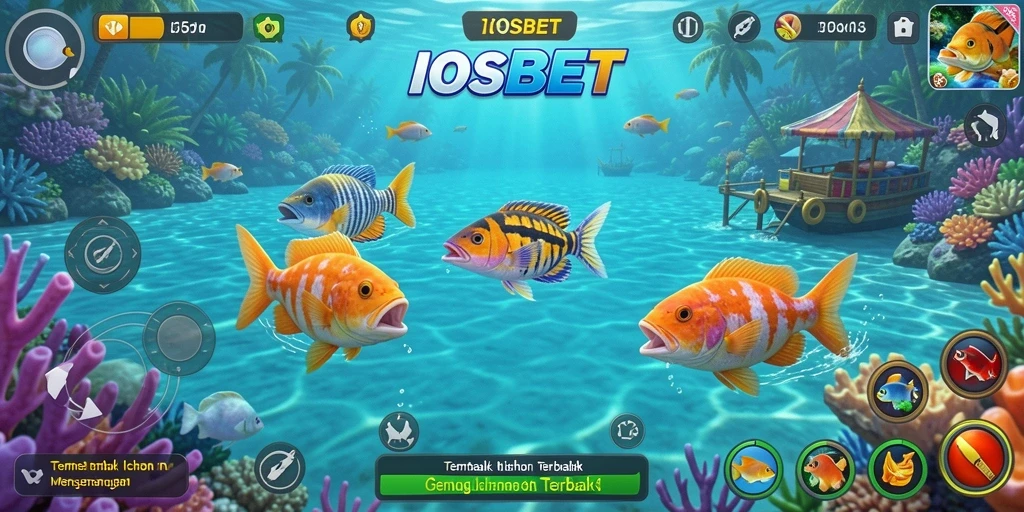 Tampilan menarik dari gameplay Tembak Ikan di IOSBET.