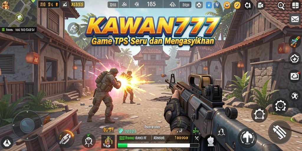 Tampilan screenshot KAWAN777 menampilkan aksi tembak-menembak yang mendebarkan.