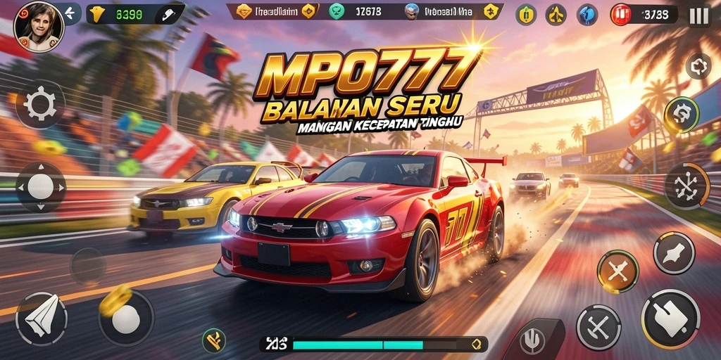 Tampilan gameplay Racing yang menegangkan dan seru di MPO777.