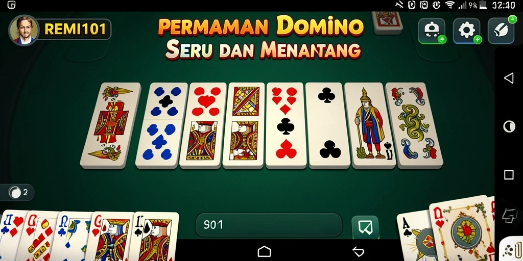 Tampilan menarik dari gameplay permainan Domino REMI101.
